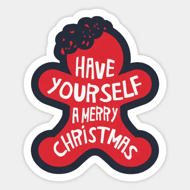 1 шт. Рождество милый мультфильм каракули водонепроницаемый стикер для