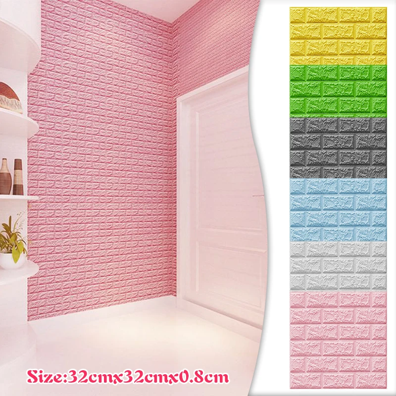

1pcs brick pattern anti-collision wall sticker 3D stereo self-adhesive TV background wall paper decorative wallpaper