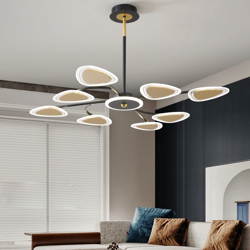 

Gold frame LED Pendant Light Living Room Dining Room Kitchen Light Lighting Chandelier Lamp Lustre Home Indoor Hanging Lamp