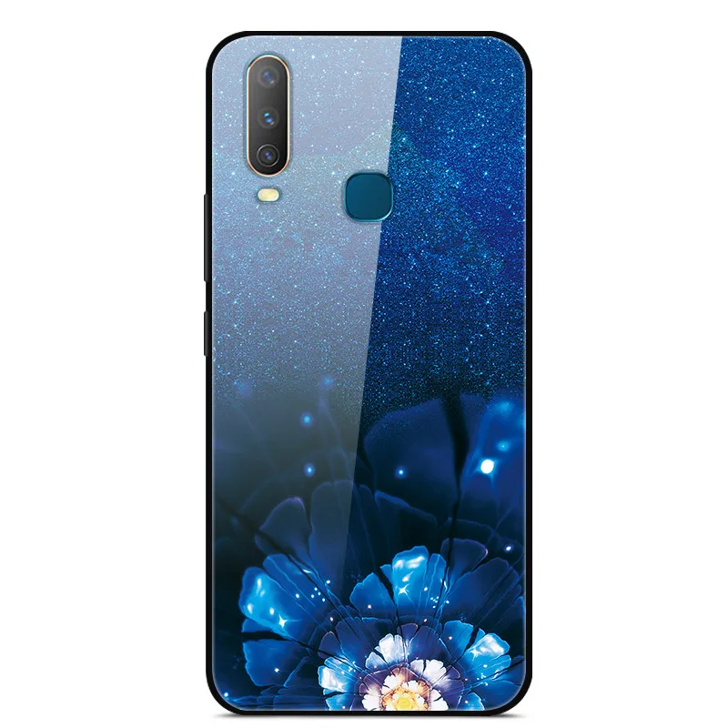 Чехол из закаленного стекла для Vivo Y17, чехол, жесткая задняя крышка для Vivo Y15, чехол для Vivo Y12, чехол из ТПУ, бампер для Vivo Y3, чехол, Funda