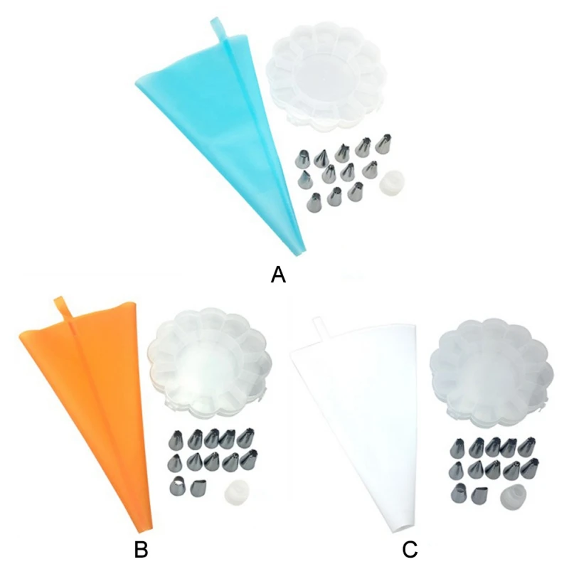 

16PCS Cake Decorating Mouth Set With TPU Decorating Bag Baking Tool For Kitchen