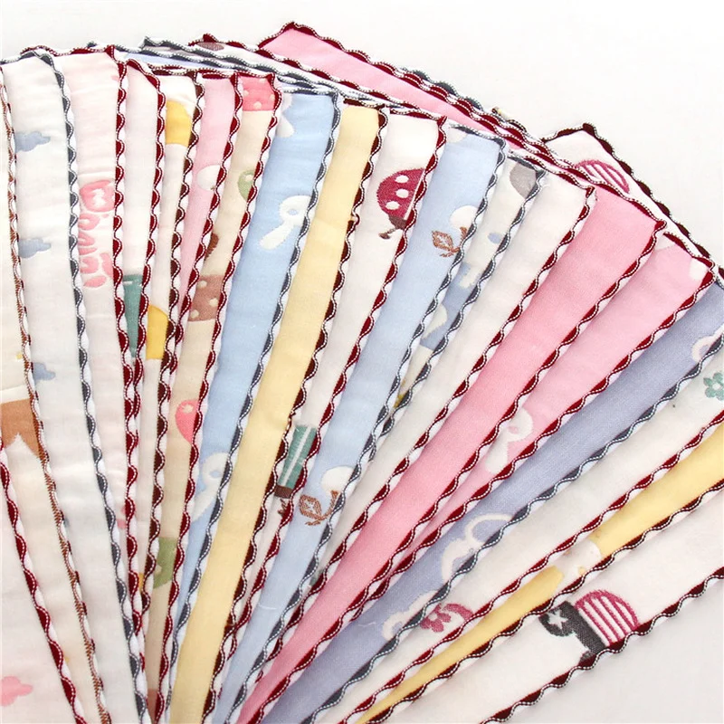Cotton Baby Towel 6 Layer Handkerchief Kid Wipe Cloth Newborn Infant Face Bibs Feeding Towelf for Toddler YZW003 | Мать и ребенок