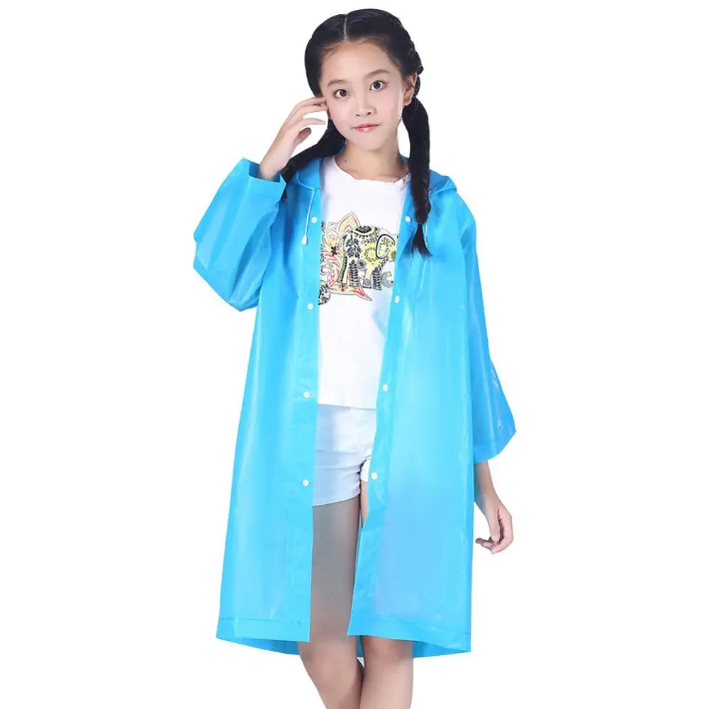 

EVA Raincoat Set Adult Child Rain Poncho Rain Cloak Reusable Non-Disposable Portable Travel Outdoor Rainy Day 3Pcs Dropship