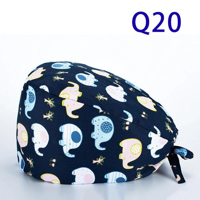 Регулируемая шапка унисекс из хлопка для медсестер с повязкой головной убор