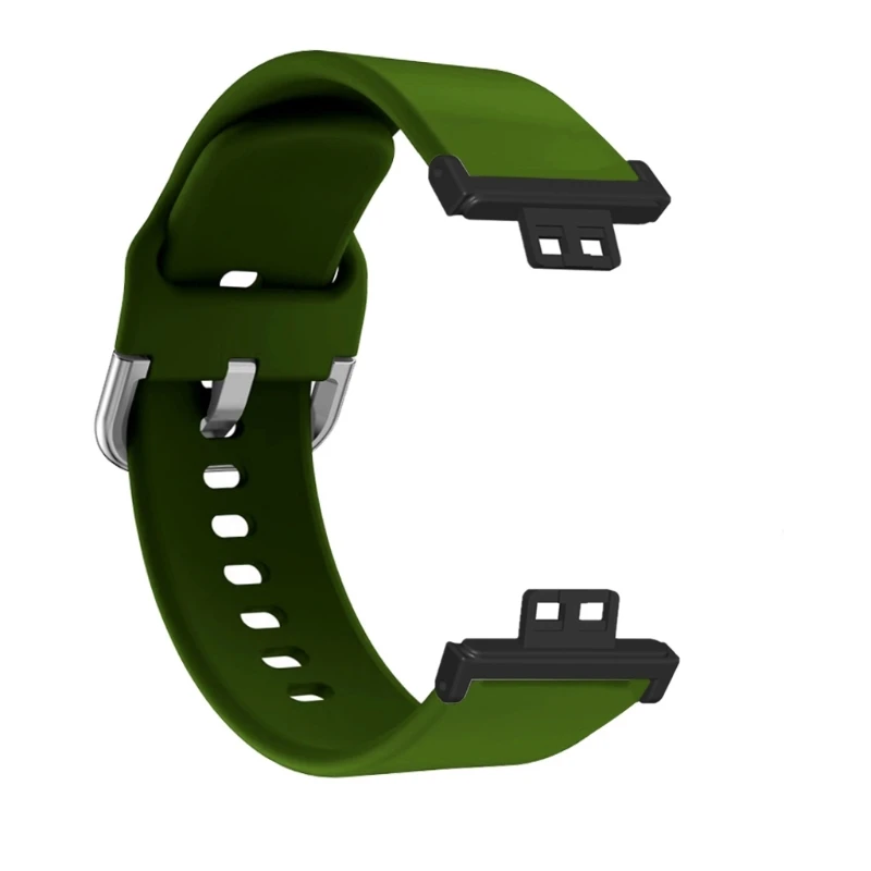 

Durable Solid Color Soft Silicone Wristband Watch Band Wrist Strap For-Huawei Watch Fit Smart Wristband Accessories