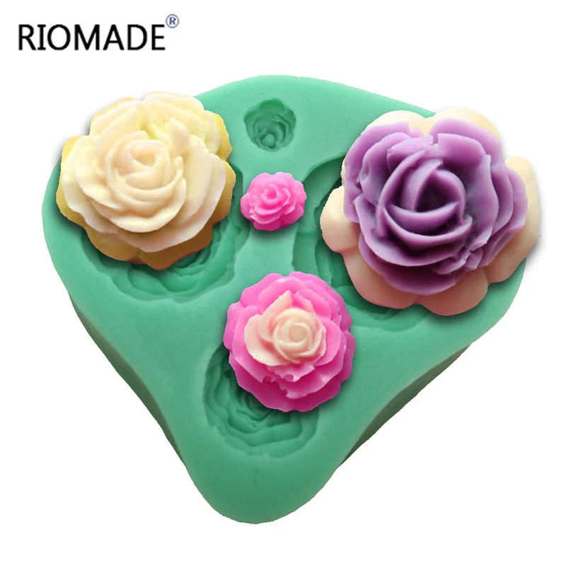 Пищевые Цветы Силиконовые формы для украшения торта помадка форма розы мини