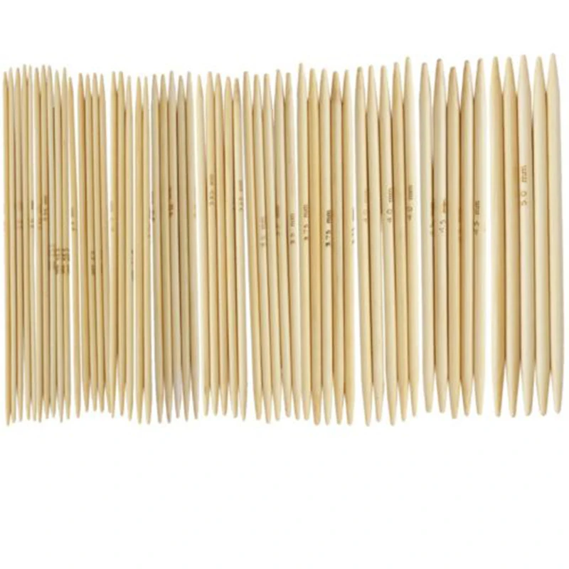 55 шт. 11 размеров 13 см двойные остроконечные Бамбуковые Спицы для вязания крючком