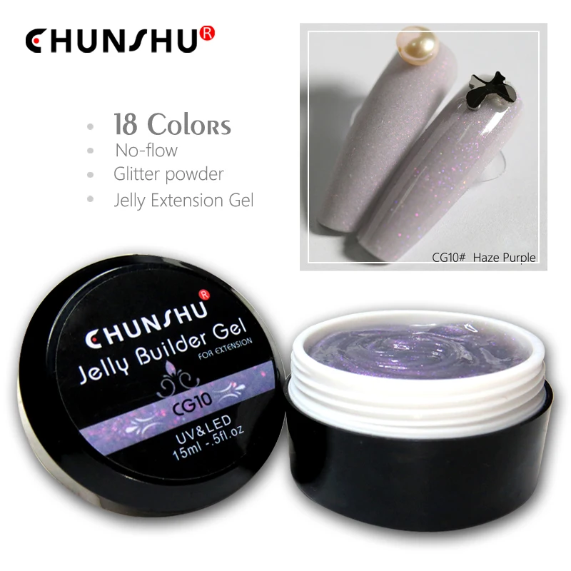 32 цвета твердый желе строитель расширение гель 15 мл поли кристаллы для ногтей УФ