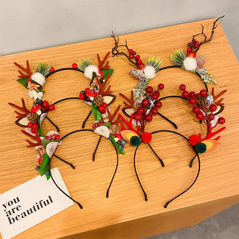 

Новинка 2021, шпильки для волос с искусственными оленьими рогами, заколки для волос для карнавальных вечевечерние, аксессуары для волос на Хэ...