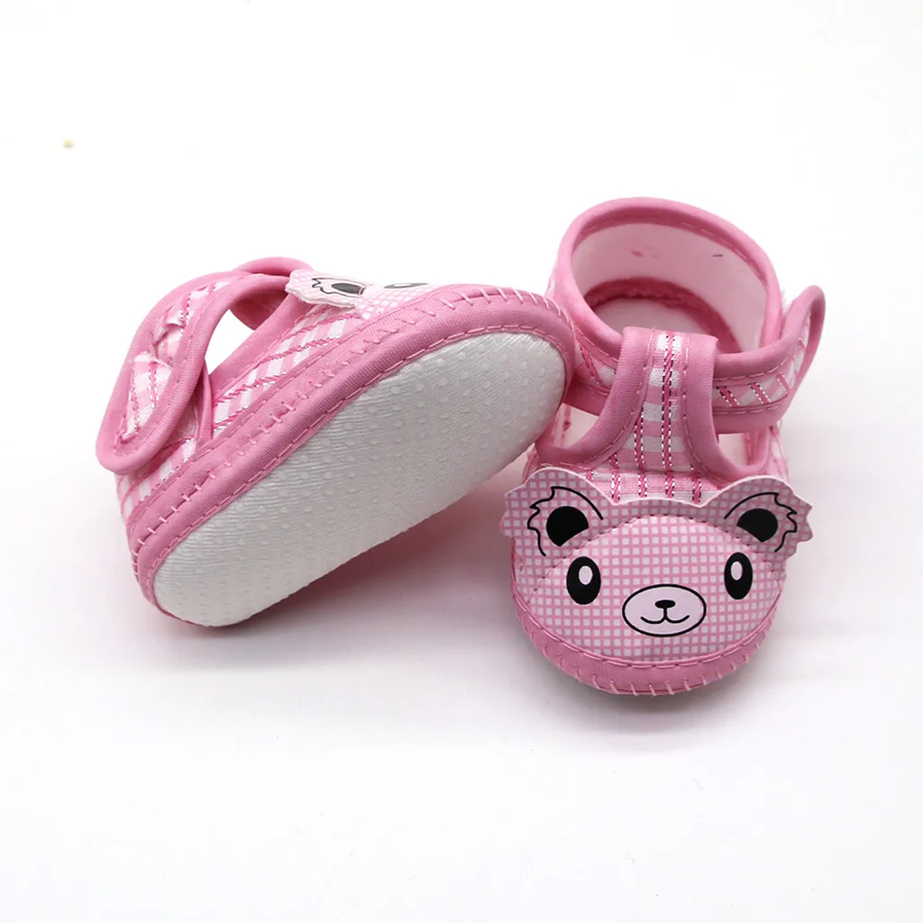 

Summer Infant Toddler Soft Sole Non-slip Shoes Newborn Baby Girls Boys Cartoon Little Bear Prewalker Casual Single Shoes