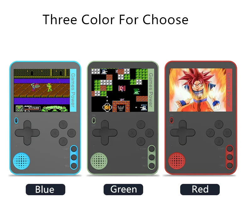 

Handheld Game Console Small Portable Ultra-thin Rechargeable Gamepad with Built-in 500 Games RS-60 2.4 inch ultra-thin Card New