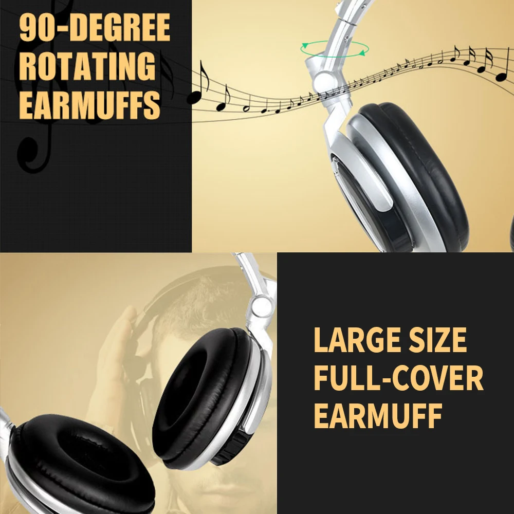 SENICC ST-80 Wired Stereo Headset Ergonomic Recording HiFi DJ Studio Monitor Headphone with 3.5mm Plug 50mm Driver Unit | Электроника