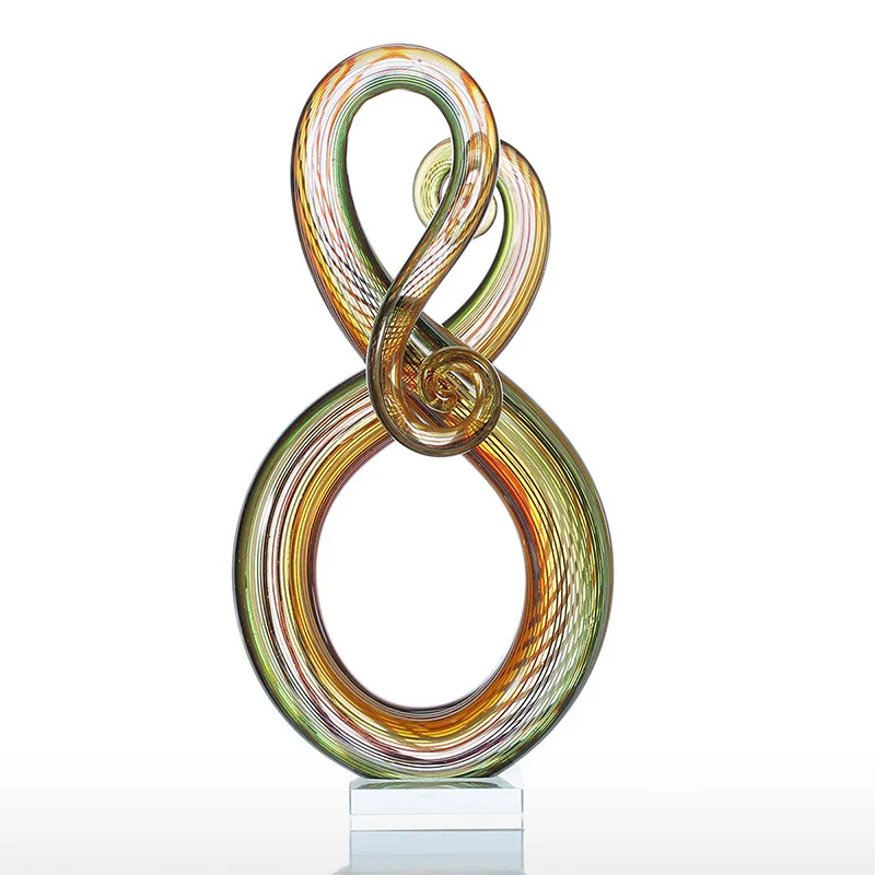 

36 см стеклянная скульптура объемная стеклянная скульптура домашний Декор животное украшение подарок ремесло украшение R2076