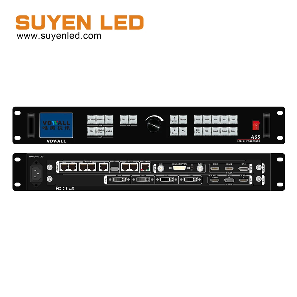 Лучшая цена сценические мероприятия HD светодиодный видеопроцессор VDWALL A65 -