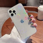 Чехол для телефона с градиентным лазером, прозрачный противоударный чехол для iphone 13, 11, 12 Pro Max, 12 Pro, X, XR, XS Max, SE2020, 7, 8Plus