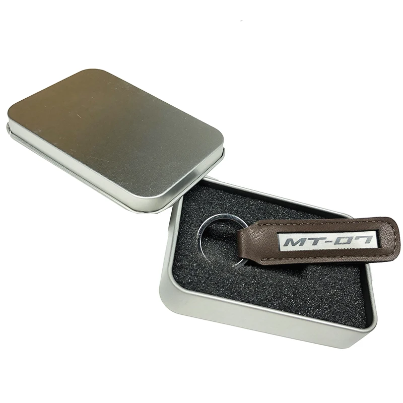 Металлический кожаный мотоциклетный брелок для ключей MT07 подходит Yamaha MT 07 FZ FZ07