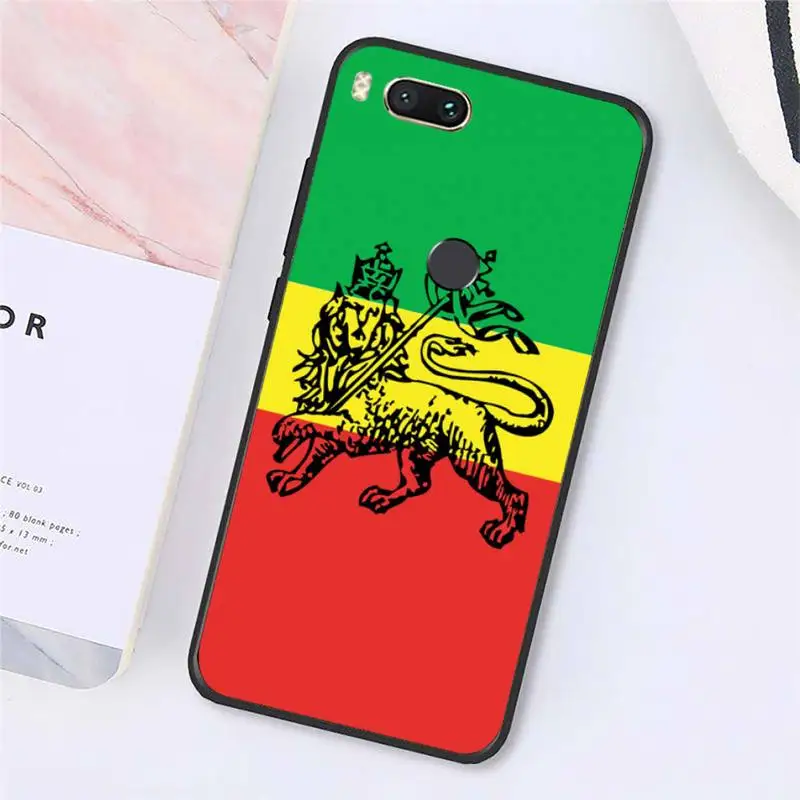 

ethiopia flag retro style logo Phone Cases For Xiaomi Redmi note 7 8 9 t k30 max3 9 s 10 pro lite Luxury brand shell funda coque