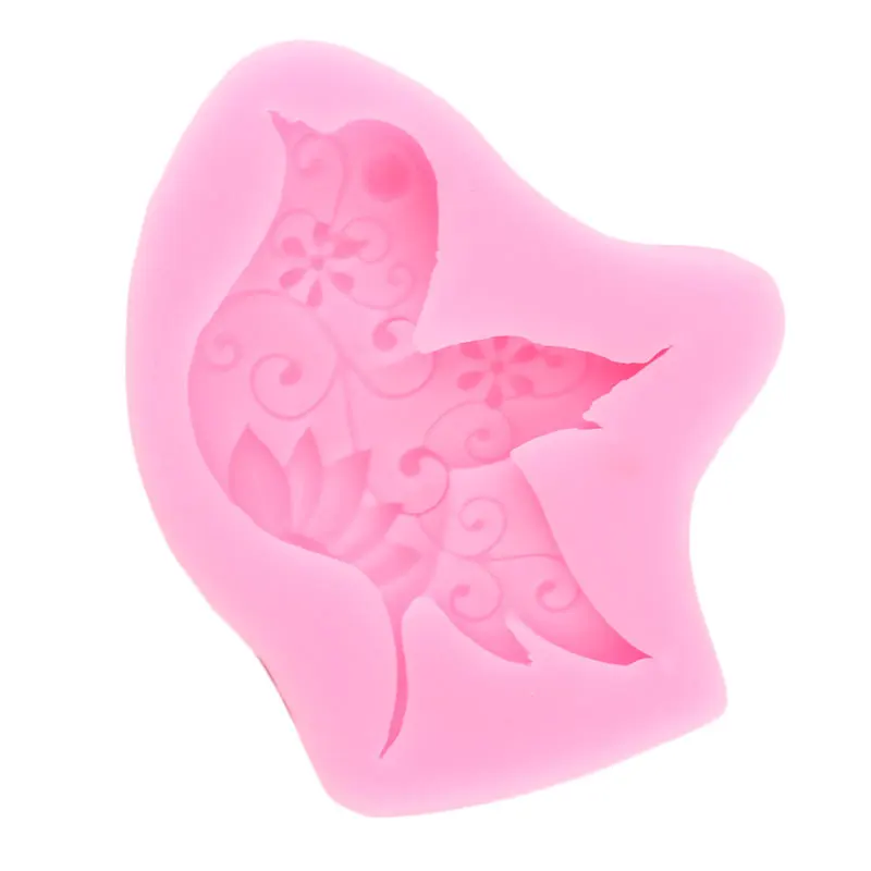 3D голубь птицы Силиконовые формы вечерние кекс Topper инструменты для украшения