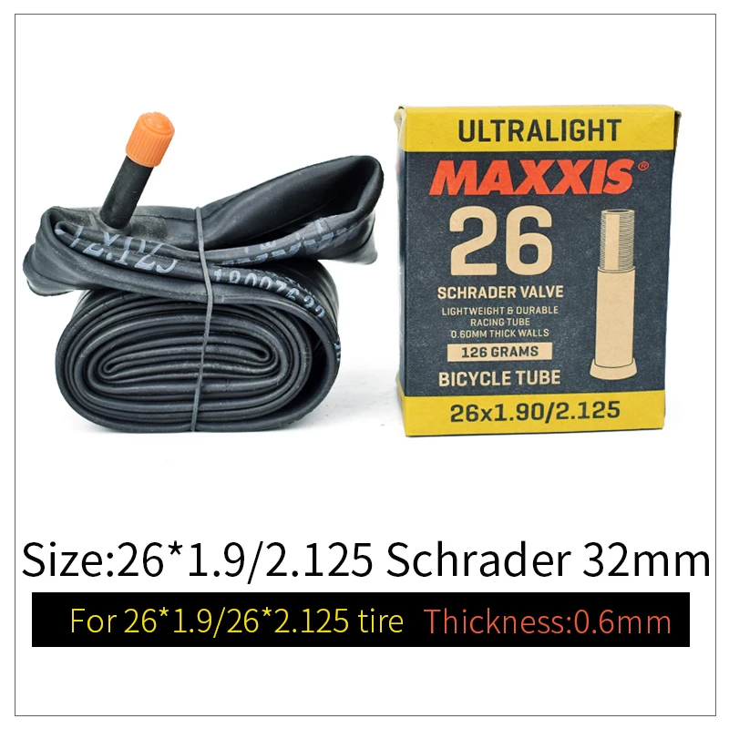 Maxxis Ультралегкая горная велосипедная внутренняя трубка 26 дюймов AV/FV 26er все