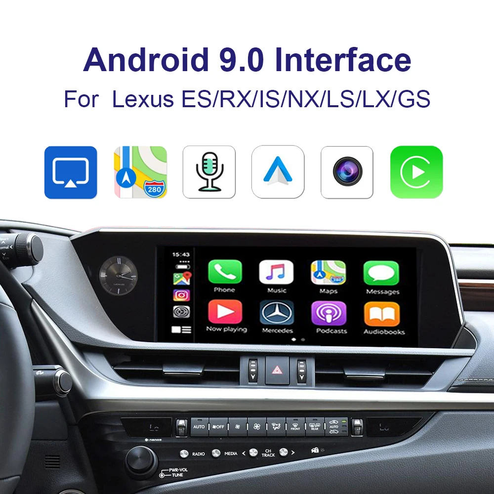 Автомобильный видеоинтерфейс Android 9 0 для 2013 2019Lexus RX/IS/ES/NX/LS/LX/ GS с приложением wifi