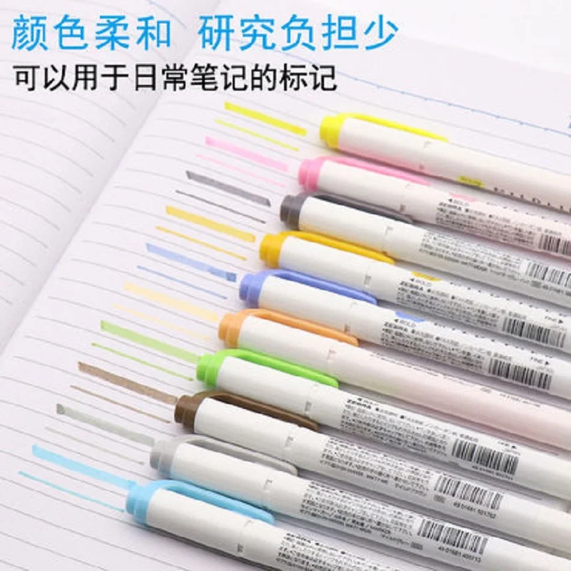 Япония ZebraWKT7 хайлайтер Mildliner серии двухглавый Mildliner marker10 цветов/Лот