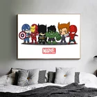 Картина из мультфильма Мстители Марвел, аниме, Человек-паук, супергерои, плакаты и принты, Настенная картина для детей, украшение для дома
