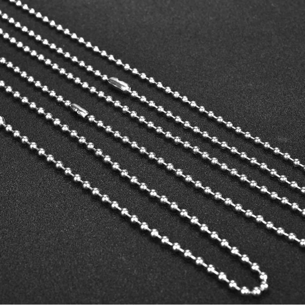 Wide1.2 6 мм шариковая цепь из нержавеющей стали ожерелье кулон или собаки цепочки с