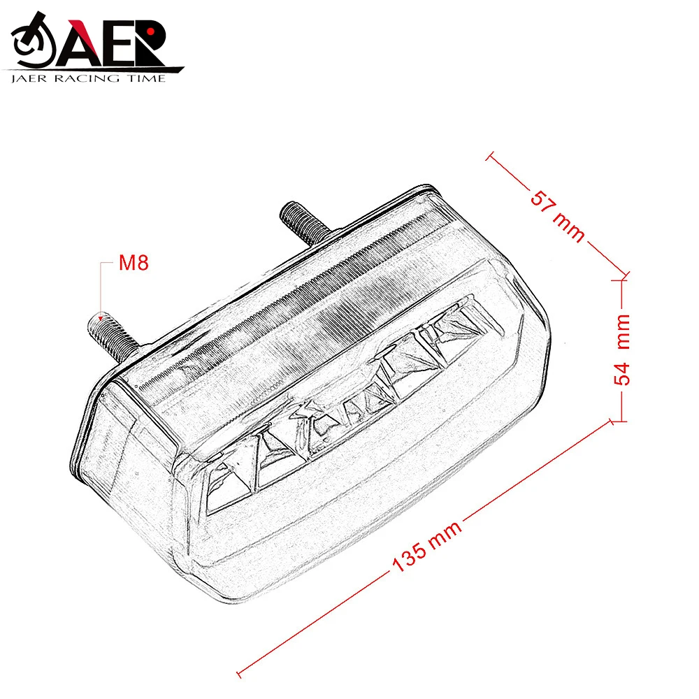Мотоциклетные квадроциклы Универсальный светодиодный задний фонарь Задний