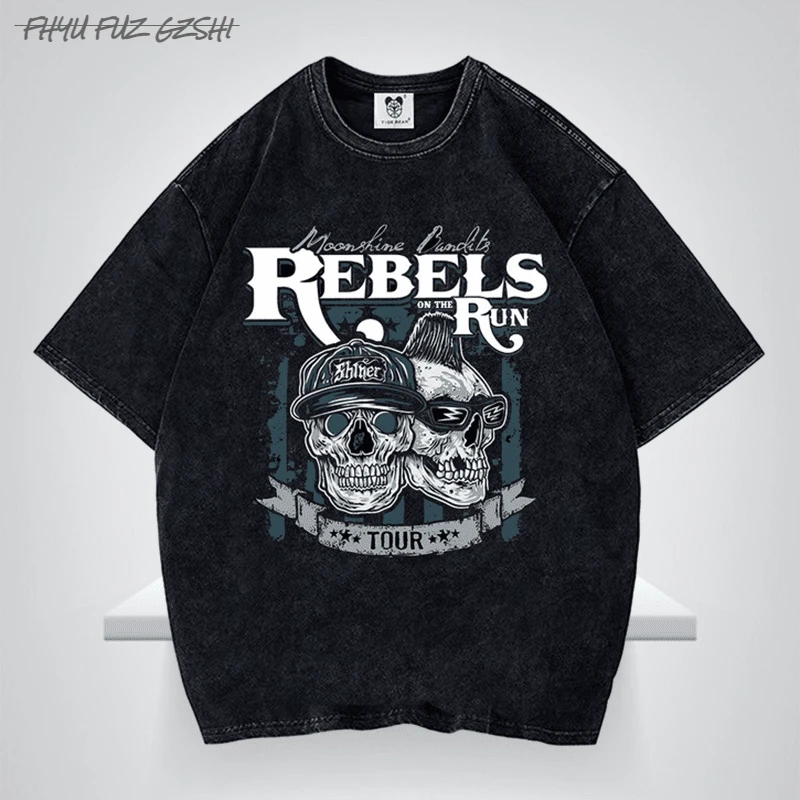 

Футболка женская/мужская хлопковая свободного покроя, уличная одежда в стиле Ins Edgy/панк, с креативным готическим принтом, с коротким рукавом...