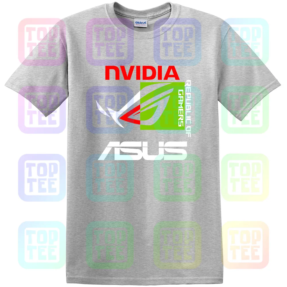 Новая футболка Nvidia X Asus ROG для геймеров Мужская ноутбука ПК|Мужские футболки| |