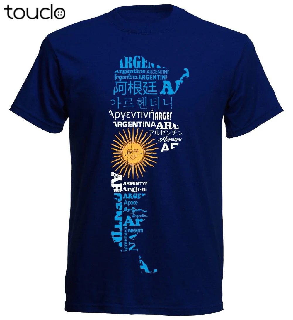 Футболка Серебристая Арг Аргентина карта тёмно-синяя мужская футболка