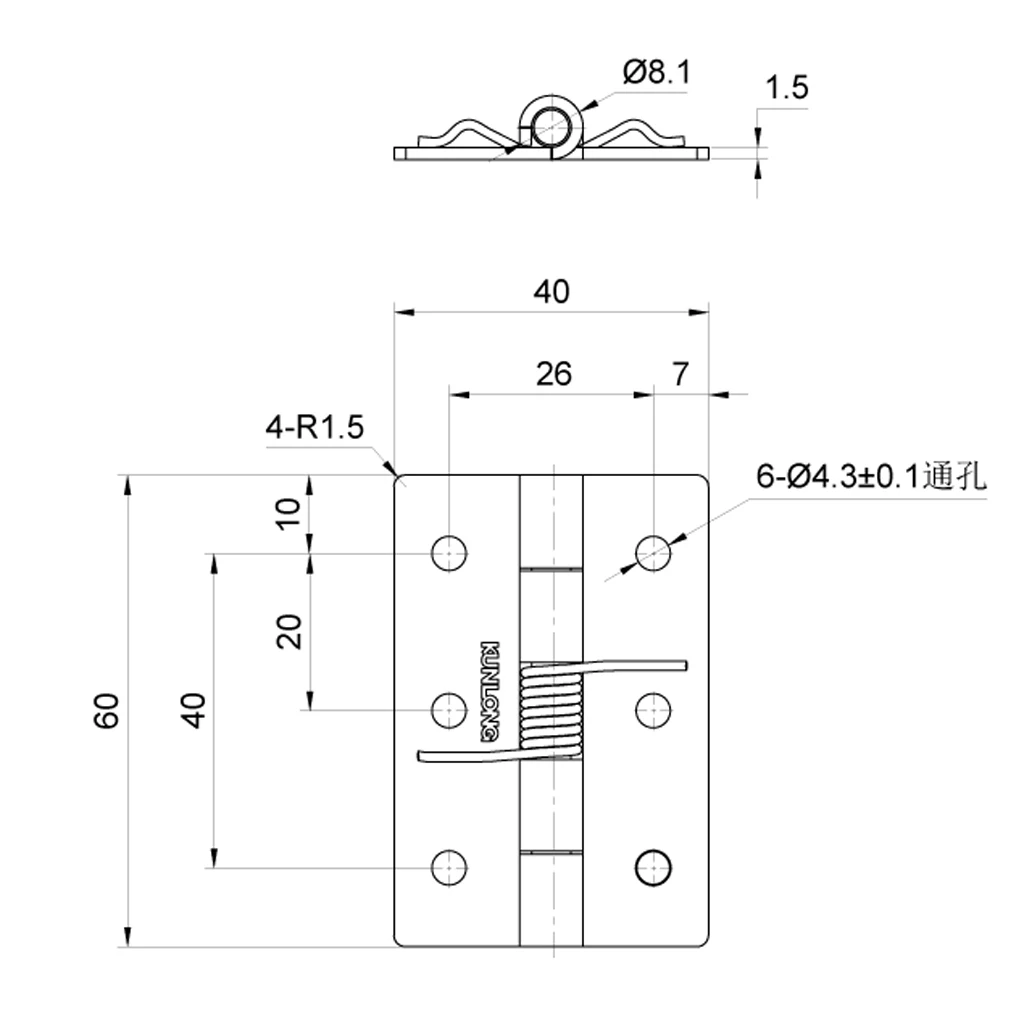 

Silver Spring Door Hinge - 2.36inch Highly Rust Resistant Stainless Steel Finish Heavy Duty