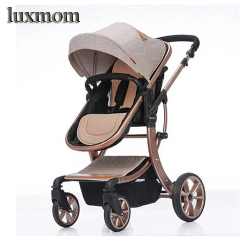 Luxmom детская коляска 2 в 1 Высокое пейзаже Multifunctionc может сидеть или лежать складной четыре сезона Россия