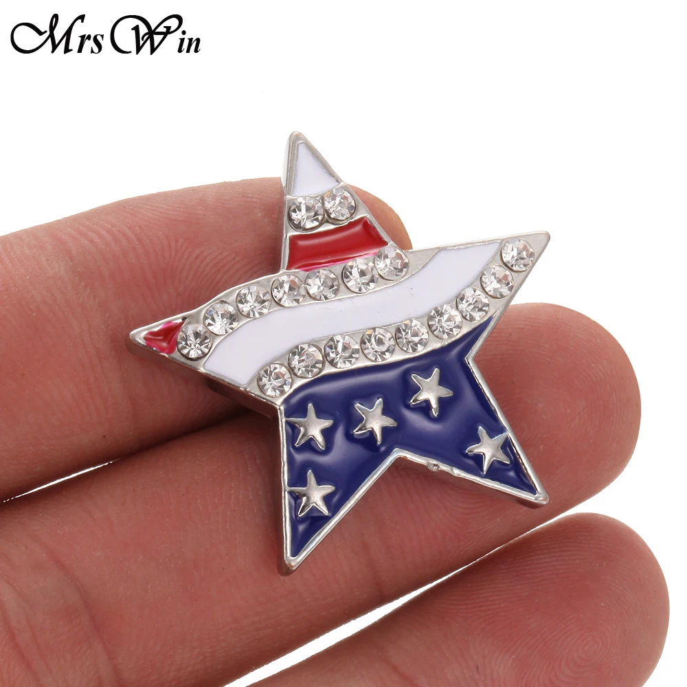 6 шт./лот новые застежки ювелирные изделия Пять звезд доллар футбол металлические