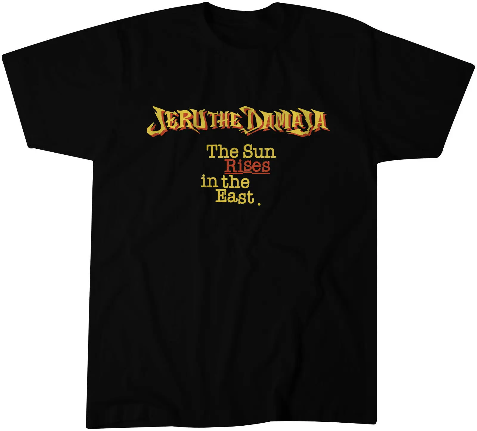Jeru The Damaja Sun поднимается на востоке промо Футболка классический хип хоп|Мужские