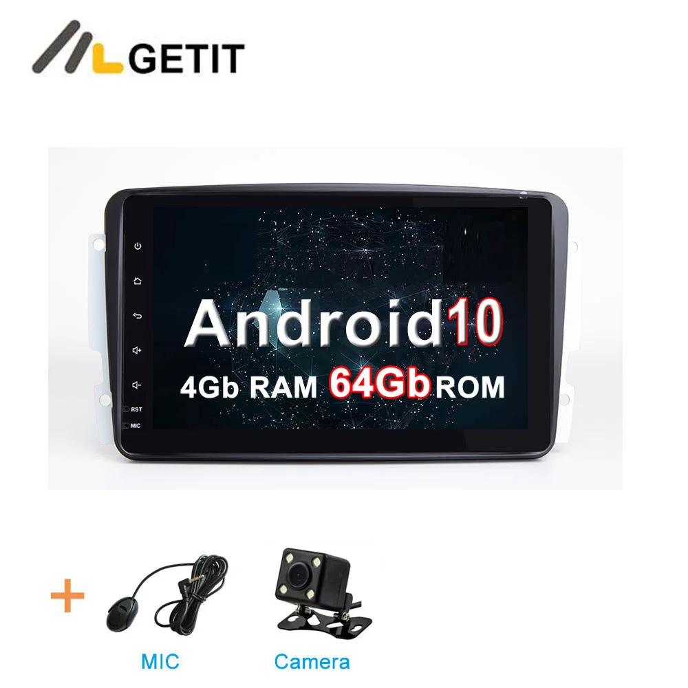 4G CAMERA DSP " ips Android 10 Автомобильный мультимедийный Радио Стерео gps для Mercedes Benz CLK W209 W203 W463 W208 Viano/W639/Vito Wifi BT - Цвет: 4G CAMERA