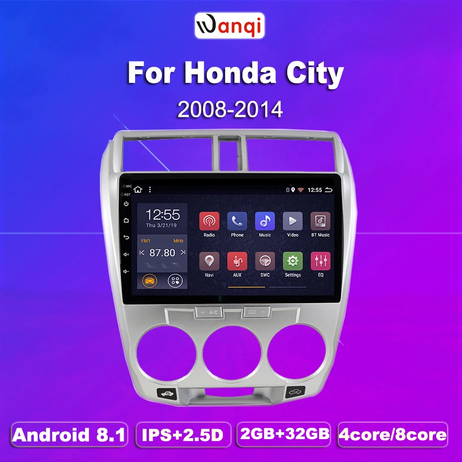 Автомобильный gps навигатор 10 1 дюйма 2 Гб ОЗУ 32 ПЗУ Android 8 для Honda City 2008 2014 со стерео