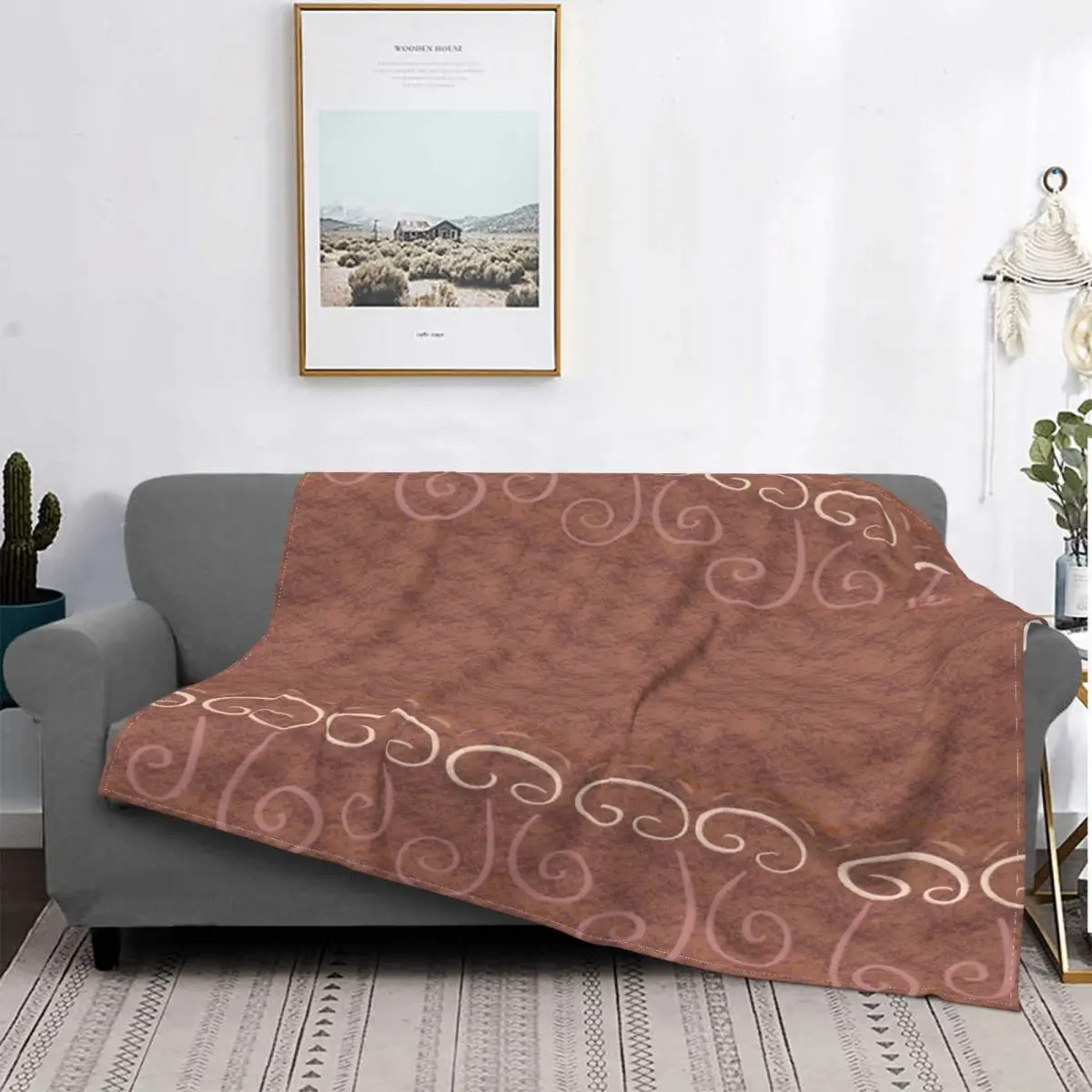 

Manta с изображением remolino de обработки террасоты и canela, colcha a cuadros para cama, manta de lana