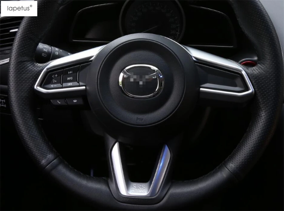 Аксессуары Lapetus подходят для Mazda CX-9 CX9 ABS рамка рулевого колеса формовочная крышка отделка матовая углеродное волокно вид