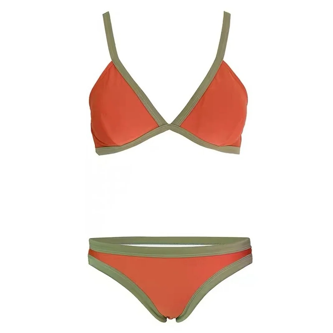 2020 Новый Глубокий V бикини треугольный купальник чашка разноцветные сексуальные