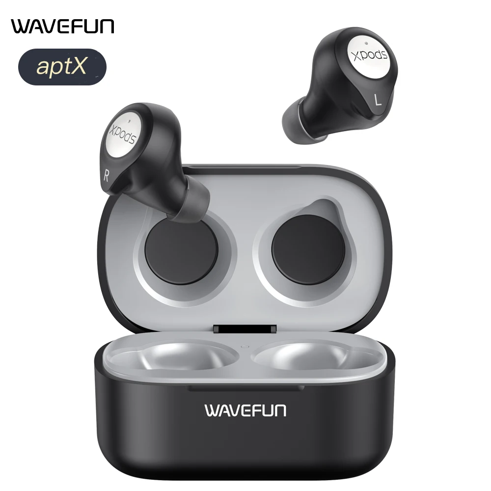 Hi Fi наушники Wavefun 3TS беспроводные aptX AAC CVC8.0 звонки IPX7 Беспроводная зарядка Bluetooth 5 0