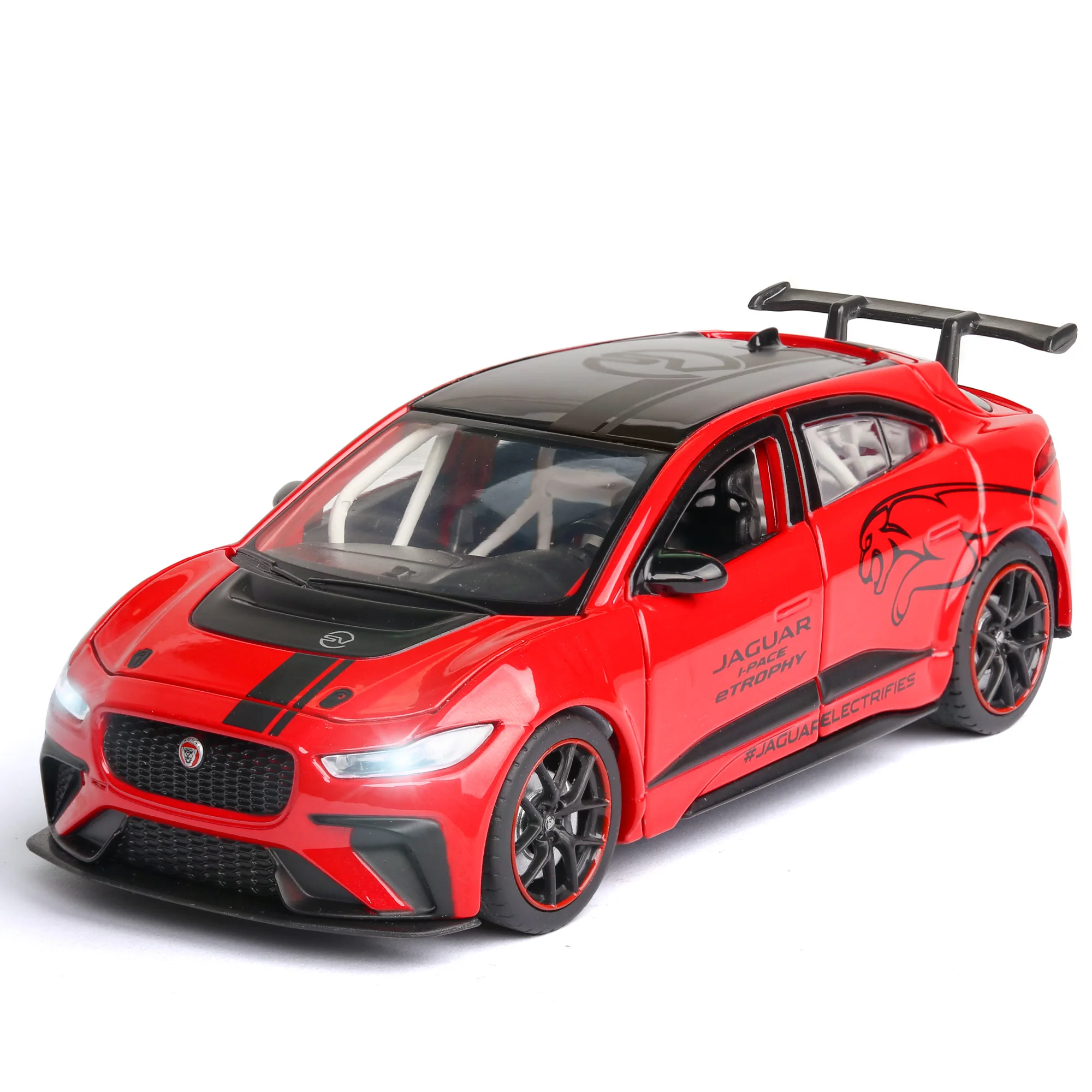 

1/32 High Simulation JAGUAR I-PACE Diecast Toy Vehicles Sound And Light Pull Back Alloy Model Car Super Racing Toys For Children