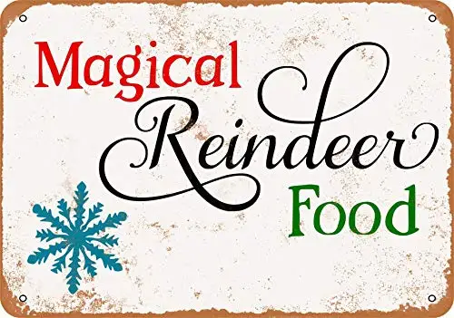 

Metal Sign - Magical Reindeer Food - Vintage Look Wall Decor for Cafe Bar Pub Home Beer Decoration Crafts
