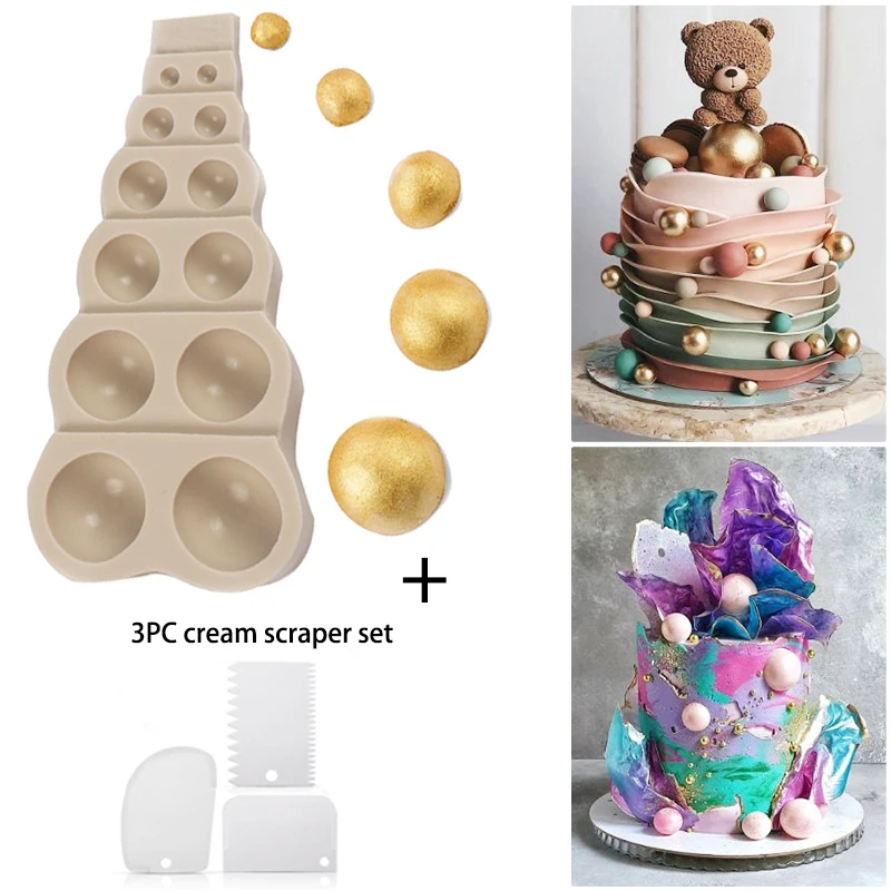 

Silicone Cake Model Chocolate Fudge Mold Large Small Multi-size Pearl Ball DIY Baking Kitchen Baking Cake Tool Decoration^