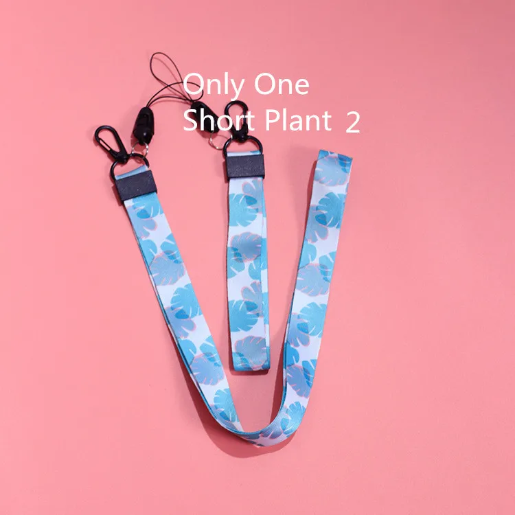 Short Plant2 Печатный ремешок на шею для держателей ID карт, ремешки для офиса, ремешки на шею для камеры, MP3, мобильный телефон, Висячие стропы, Новинка - Цвет: Short Plant2