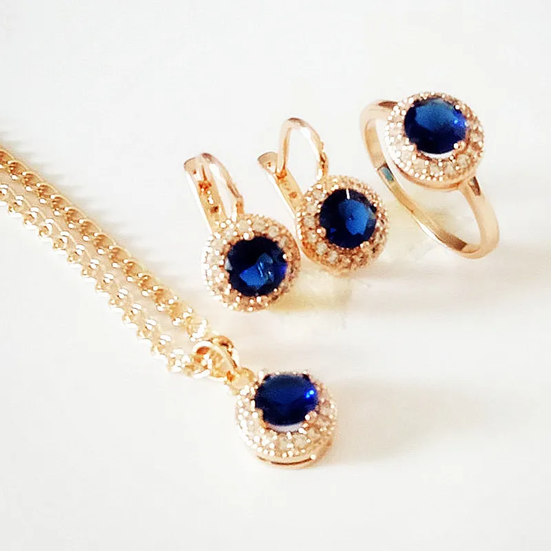 Роскошные комплекты ювелирных изделий из розового золота Цвет комплект Новая