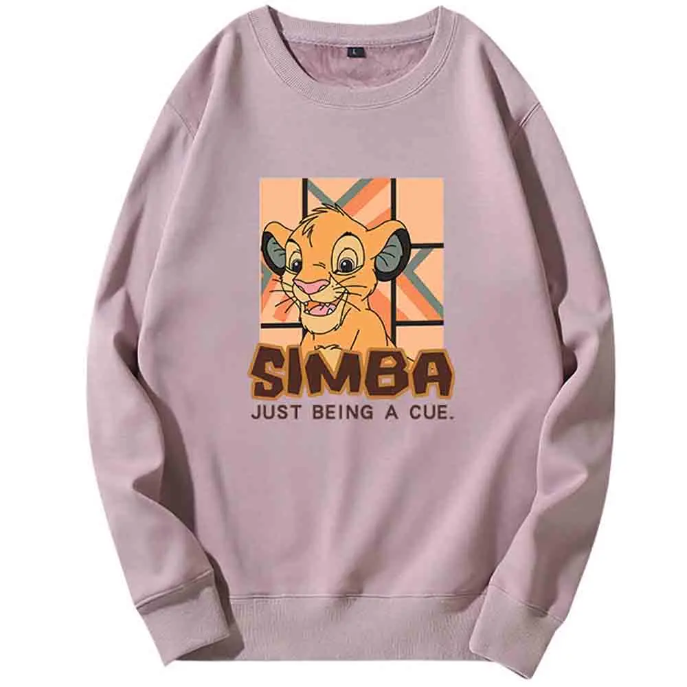 Женский свитер с круглым вырезом и принтом Король джунглей унисекс 8 цветов