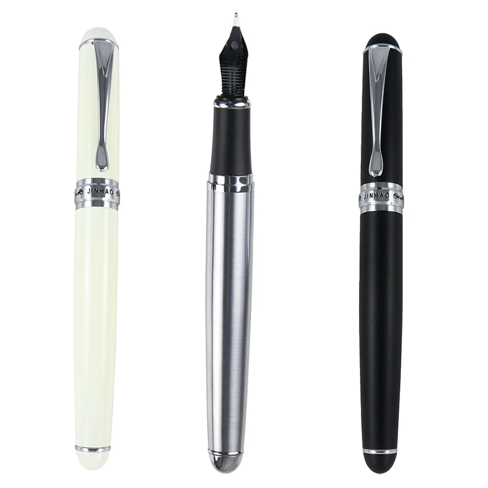 Ручки перьевые jinhao X750 два СИБ 0.5 мм 1.0 мм изгиб перо каллиграфии пера высокое качество канцелярия чернила ручки для записи
