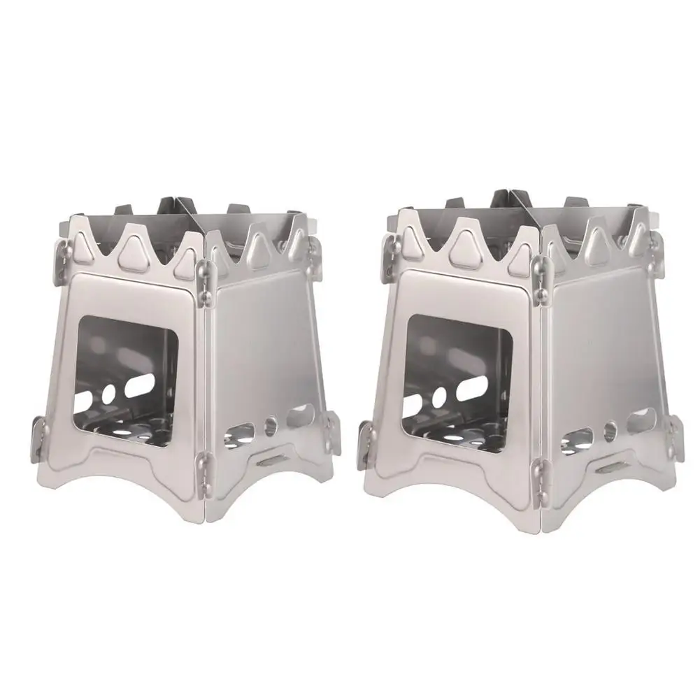 

Potable Wood Burning Stoves Stainless Steel Camping Stove For Outdoor Camping Cooking Picnic Backpacking Firewood Camping Stove
