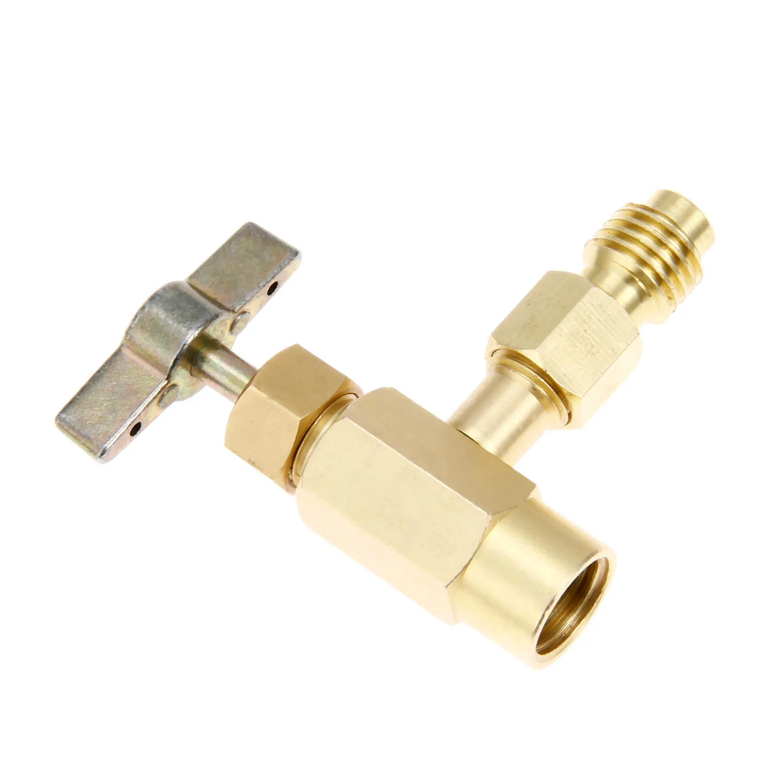 Латунный дозатор для хладагента Yetaha R134A R12 R22 R134a коллектор 1/4 дюйма SAE Женский x 1/2